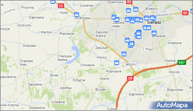 mapa Kłocko, Kłocko na mapie Targeo