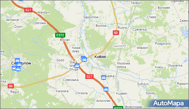 mapa Kołbiel, Kołbiel na mapie Targeo