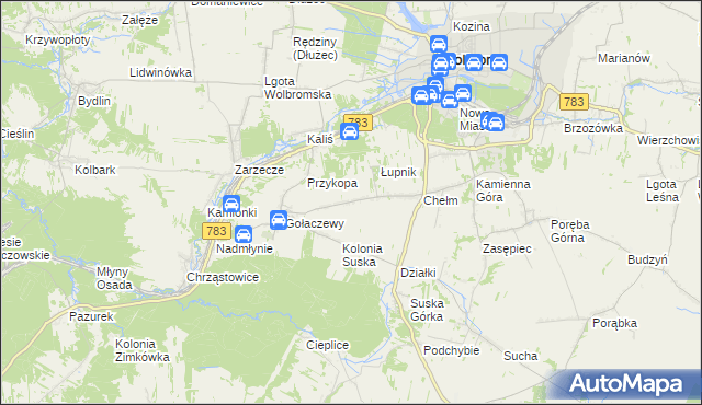 mapa Kolonia Chełmska, Kolonia Chełmska na mapie Targeo