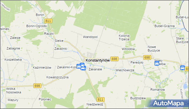 mapa Konstantynów-Kolonia, Konstantynów-Kolonia na mapie Targeo