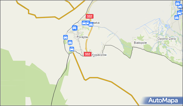 mapa Kopaczów, Kopaczów na mapie Targeo