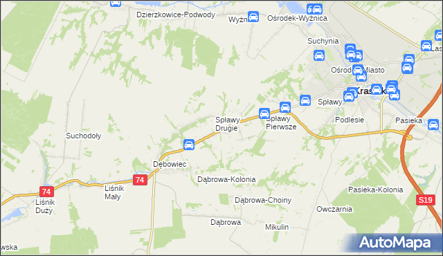 mapa Kowalin, Kowalin na mapie Targeo