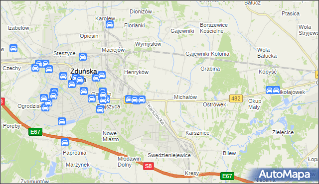 mapa Krobanów, Krobanów na mapie Targeo