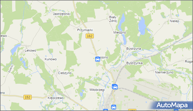 mapa Krosino gmina Świdwin, Krosino gmina Świdwin na mapie Targeo