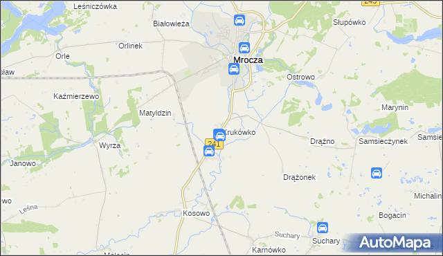 mapa Krukówko, Krukówko na mapie Targeo
