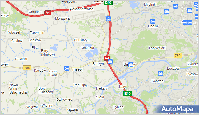 mapa Kryspinów, Kryspinów na mapie Targeo