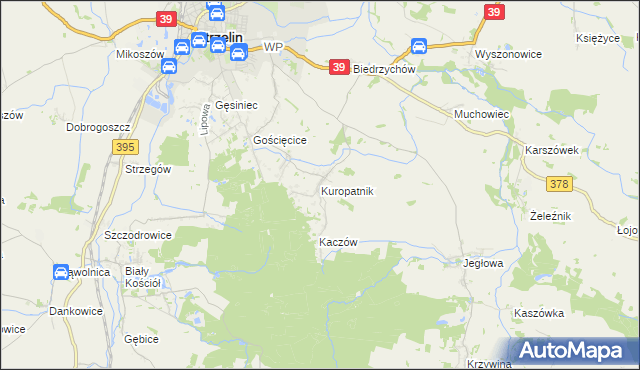 mapa Kuropatnik, Kuropatnik na mapie Targeo