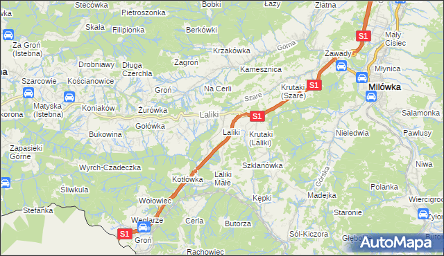 mapa Laliki, Laliki na mapie Targeo