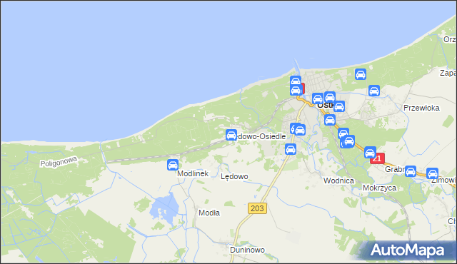 mapa Lędowo-Osiedle, Lędowo-Osiedle na mapie Targeo