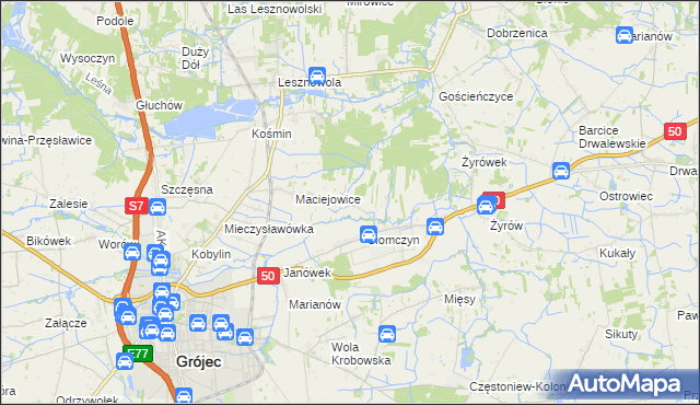 mapa Lisówek gmina Grójec, Lisówek gmina Grójec na mapie Targeo