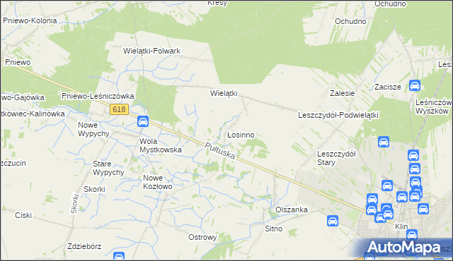 mapa Łosinno, Łosinno na mapie Targeo
