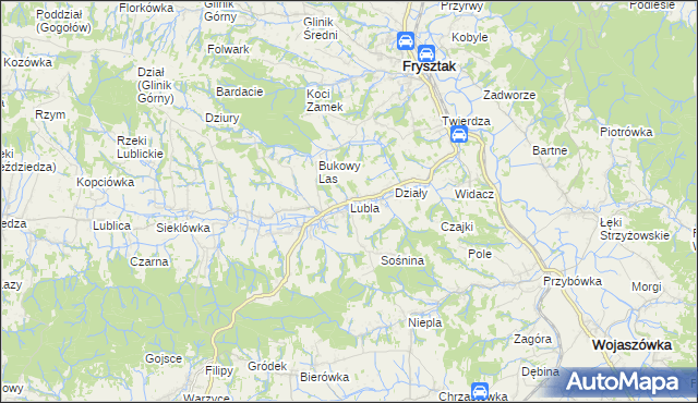 mapa Lubla, Lubla na mapie Targeo