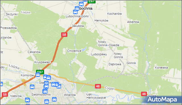 mapa Luboszewy, Luboszewy na mapie Targeo