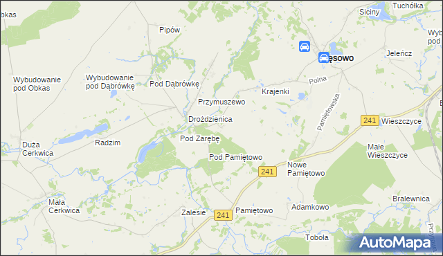 mapa Ludwichowo gmina Kęsowo, Ludwichowo gmina Kęsowo na mapie Targeo