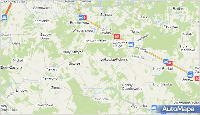 mapa Lutkówka-Kolonia, Lutkówka-Kolonia na mapie Targeo