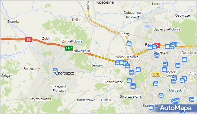 mapa Łyski, Łyski na mapie Targeo