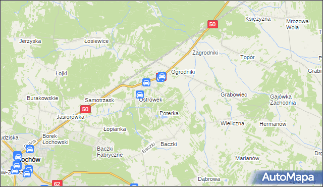 mapa Majdan gmina Łochów, Majdan gmina Łochów na mapie Targeo