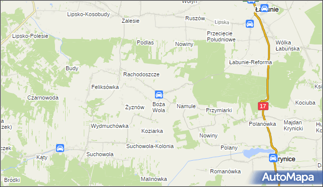 mapa Majdan Ruszowski, Majdan Ruszowski na mapie Targeo