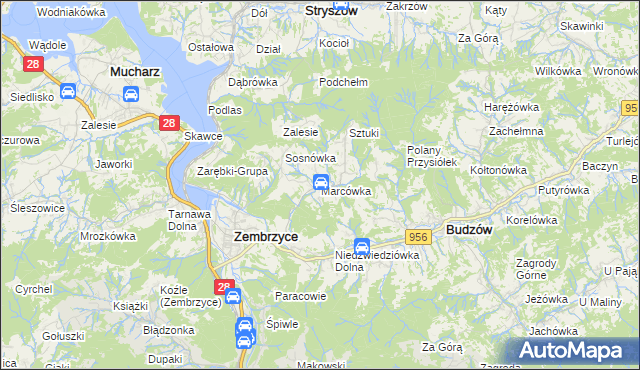 mapa Marcówka, Marcówka na mapie Targeo