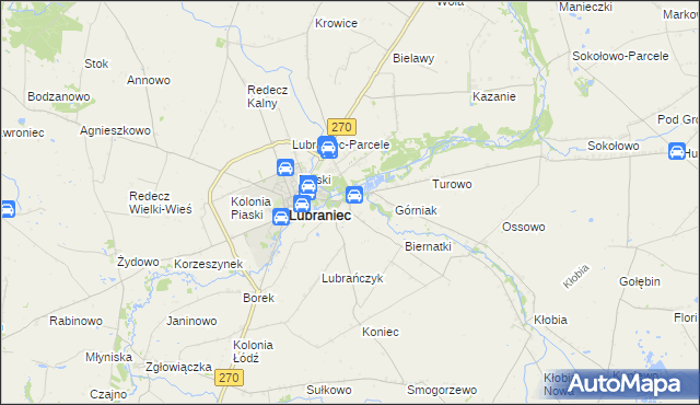 mapa Marysin gmina Lubraniec, Marysin gmina Lubraniec na mapie Targeo
