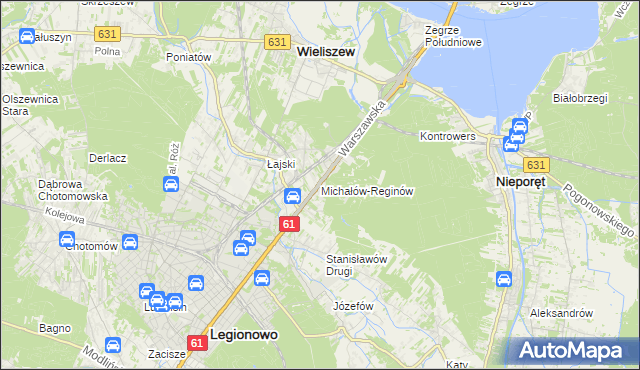 mapa Michałów-Reginów, Michałów-Reginów na mapie Targeo