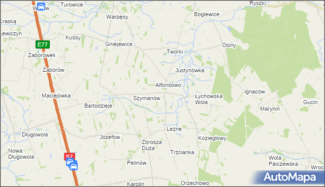 mapa Michałówka gmina Jasieniec, Michałówka gmina Jasieniec na mapie Targeo