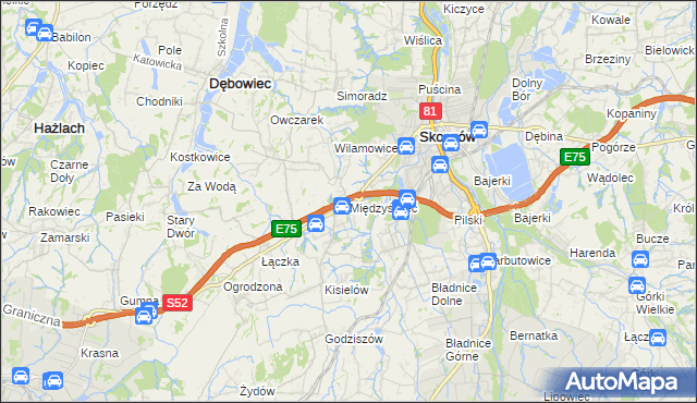 mapa Międzyświeć, Międzyświeć na mapie Targeo