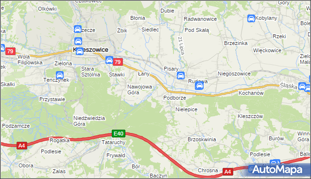 mapa Młynka, Młynka na mapie Targeo