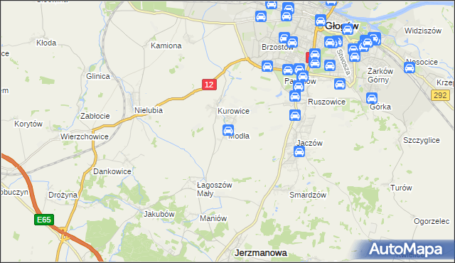 mapa Modła gmina Jerzmanowa, Modła gmina Jerzmanowa na mapie Targeo