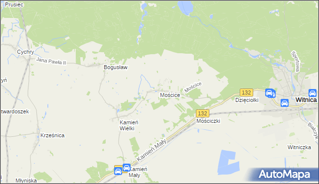 mapa Mościce, Mościce na mapie Targeo