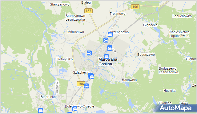mapa Murowana Goślina, Murowana Goślina na mapie Targeo