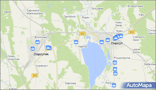 mapa Nądnia, Nądnia na mapie Targeo