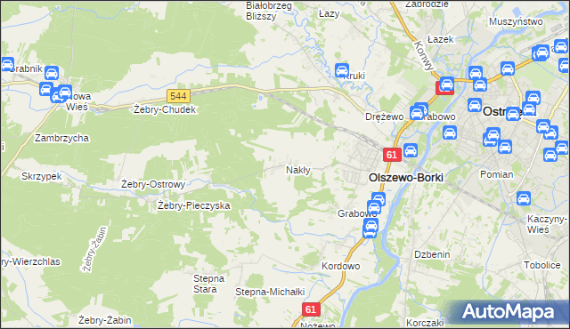 mapa Nakły, Nakły na mapie Targeo