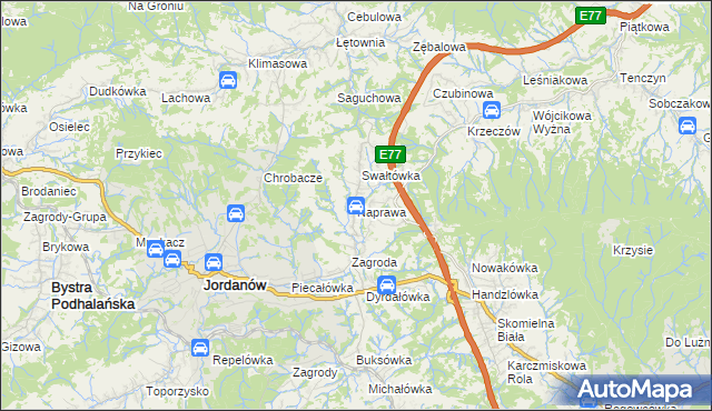 mapa Naprawa, Naprawa na mapie Targeo