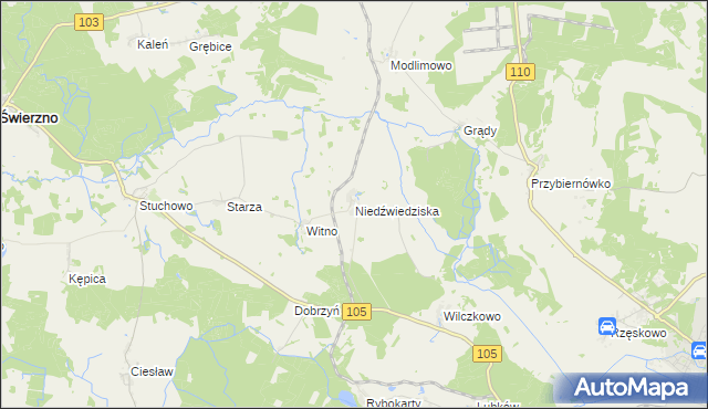 mapa Niedźwiedziska, Niedźwiedziska na mapie Targeo