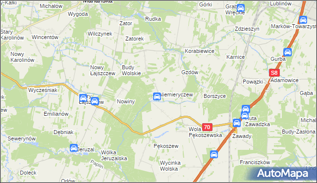 mapa Niemieryczew, Niemieryczew na mapie Targeo