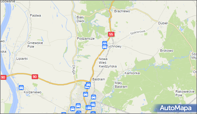 mapa Nowa Wieś Kwidzyńska, Nowa Wieś Kwidzyńska na mapie Targeo