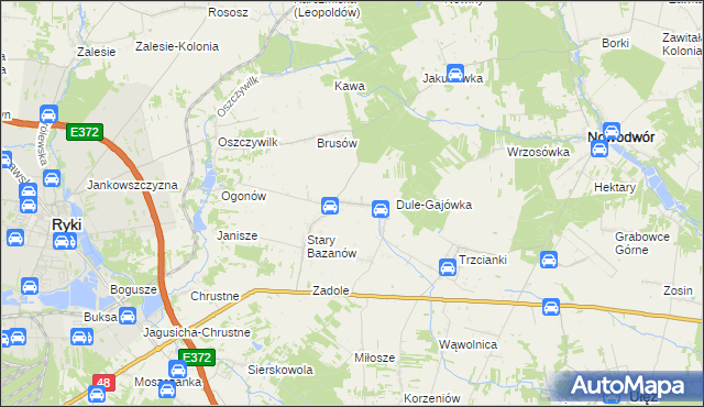 mapa Nowy Bazanów, Nowy Bazanów na mapie Targeo