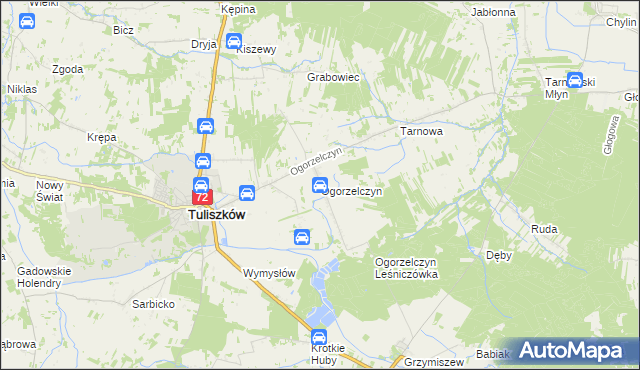 mapa Ogorzelczyn, Ogorzelczyn na mapie Targeo