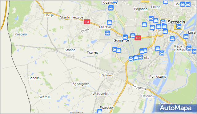 mapa Ostoja gmina Kołbaskowo, Ostoja gmina Kołbaskowo na mapie Targeo