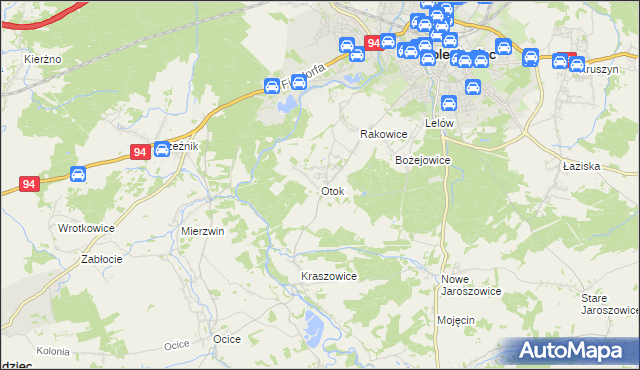 mapa Otok gmina Bolesławiec, Otok gmina Bolesławiec na mapie Targeo