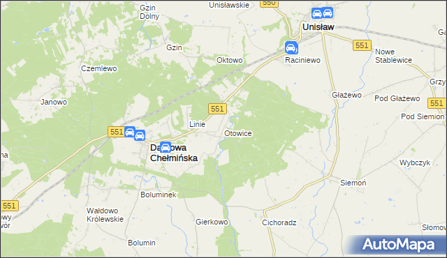 mapa Otowice, Otowice na mapie Targeo