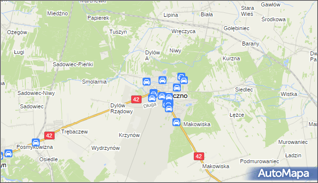 mapa Pajęczno, Pajęczno na mapie Targeo