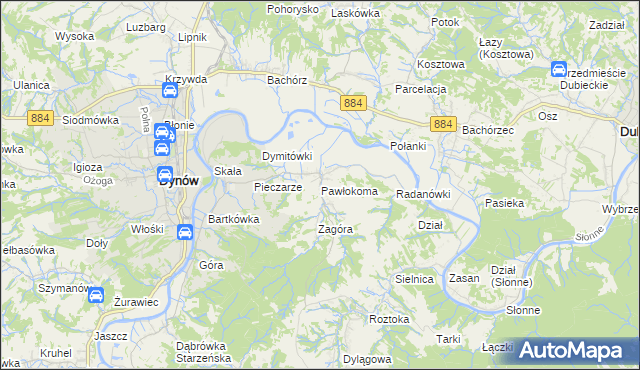 mapa Pawłokoma, Pawłokoma na mapie Targeo