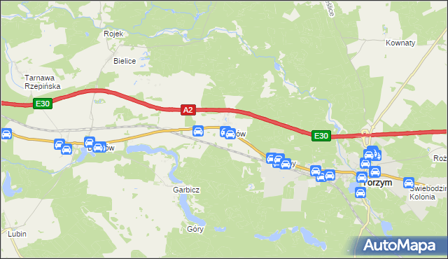 mapa Pniów gmina Torzym, Pniów gmina Torzym na mapie Targeo