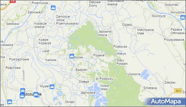 mapa Pojawie, Pojawie na mapie Targeo