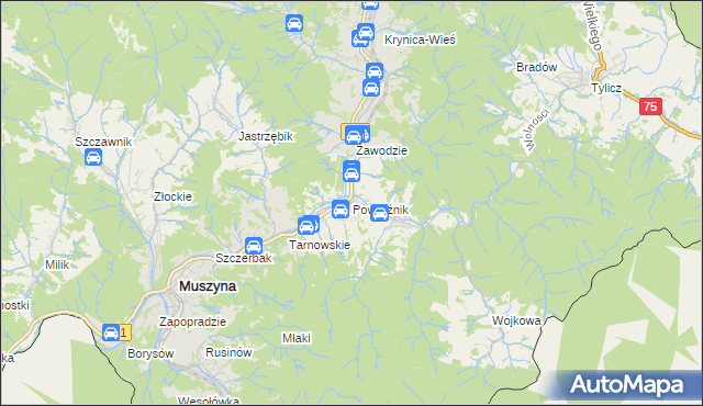 mapa Powroźnik, Powroźnik na mapie Targeo