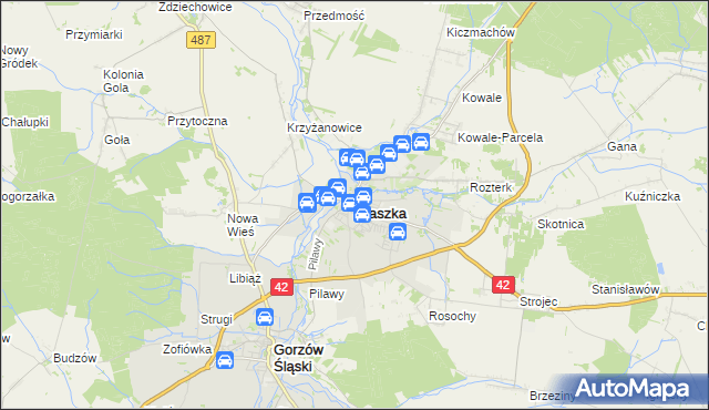 mapa Praszka, Praszka na mapie Targeo