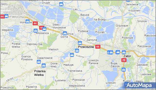mapa Przeciszów, Przeciszów na mapie Targeo