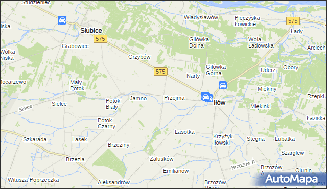 mapa Przejma gmina Iłów, Przejma gmina Iłów na mapie Targeo